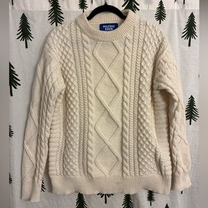 Aelfric Eden Retro 90s Cable Knit Apricot Sweater Women’s Size Medium